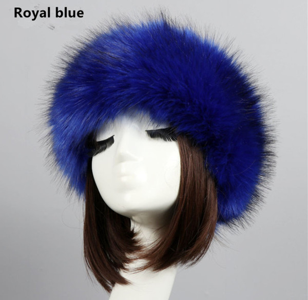 Yyun Luxury Brand Russian Cossack Style Faux Fur Headband for Women Hair Band Femme Winter Earwarmer Earmuff Hat Ski