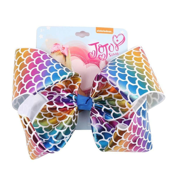 20CM JOJO Series Rainbow Star Loving Unicorn Super Big Butterfly Knot Hairpin Children Hairpin Paper HDL Free Delivery