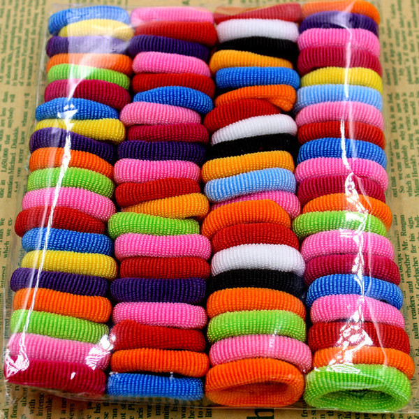 80pcs/bag Quality 30mm Small Rubber Bands Elastic Ponytail Holders Hair Ring Accessories Girl Rubber Bands Tie Gum