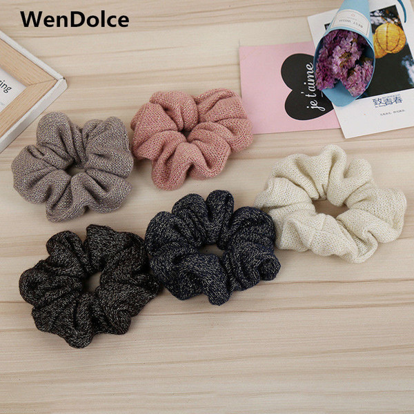 Hot 20pcs/lot New Korean fashion women's hair ornaments wholesale knitting scrunchies no crease hair ties