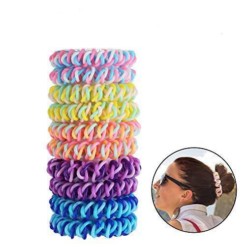 5.5cm Spiral Hair Ties No Crease Elastic Ponytail Holders Phone Cord Traceless Hair Ring for Women Thick Hair