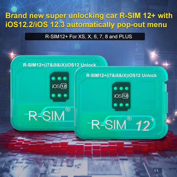 R-Sim12+ RSIM12+ Unlock For Iphone XS X 8 7 Automatically Pop-Out Menu Unlocking For iOS 12.2-12.3 VS R-SIM 14