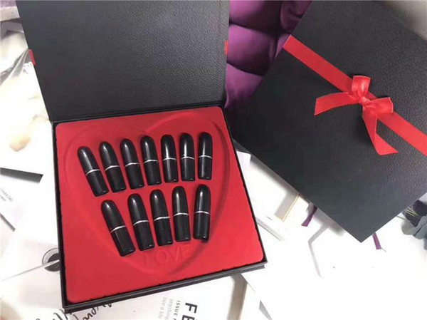 newest M brand Matte Lipstick sets Lustre Lipstick rouge a levres Love Lip stick 12pcs/set Matte Chili 