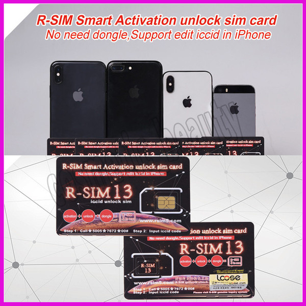 R-SIM 13 Rsim 13 r sim13 rsim13 Unlocking Card for iPhone 7 8 XS MAX support edit iccid Smart activation unlock SIM card