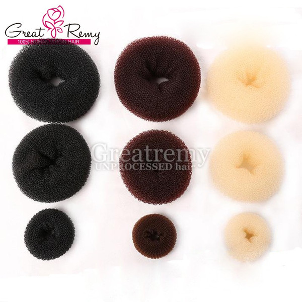 3pcs/lot New hair roller Beauty Easy Bun for donut hair band korea style hair extension disk greatremy