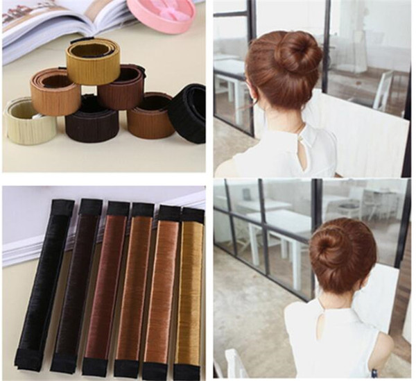 Hair Magic Tools Bun Maker Hair Ties Girl DIY Styling Donut Former Foam Hair Bows French Twist Magic Tools Bun Maker X108