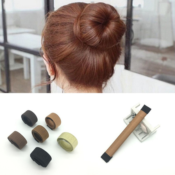 Hair Magic Tools Bun Maker Hair Ties Girl DIY Styling Donut Former Foam Hair Bows French Twist Magic Tools Bun Maker 170413