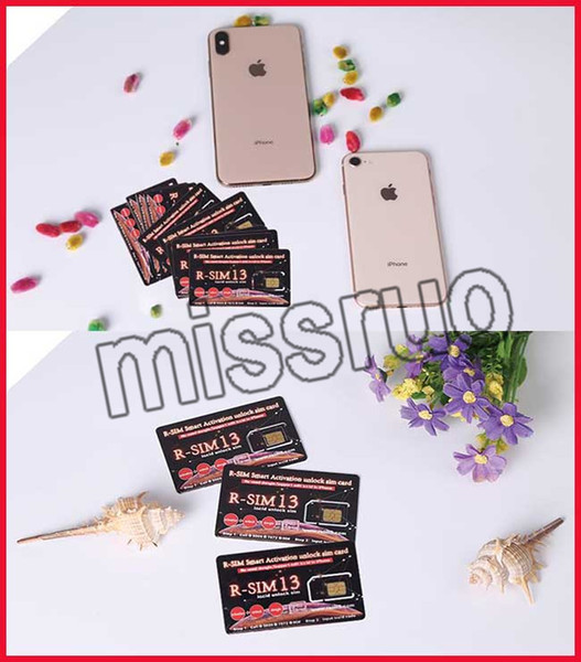 R-SIM 13 Rsim 13 r sim13 rsim13 Unlocking Card for iPhone 7 8 XS MAX support edit iccid Smart activation unlock SIM card