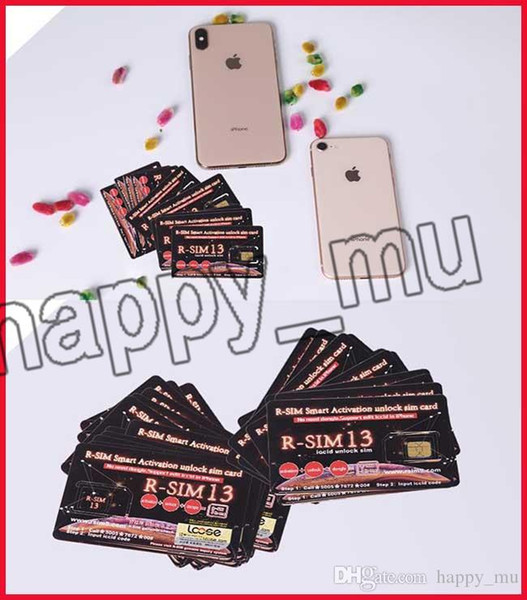 R-SIM 13 RSIM13 rsim 13 unlock card for ios12 iPhone Max XR X RSIM13 Smart Activation unlock sim card iccid unlocking iPhone 6 7 8 IOS12