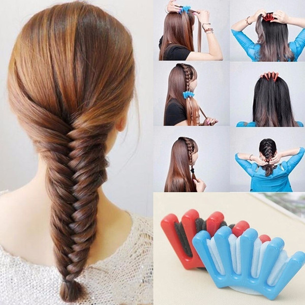 Hair Braider Braid Style Sponge Plait hair Twist Styling Braiding Tool Sponge Braider Twist Styling Braid Tool Holdr Clip