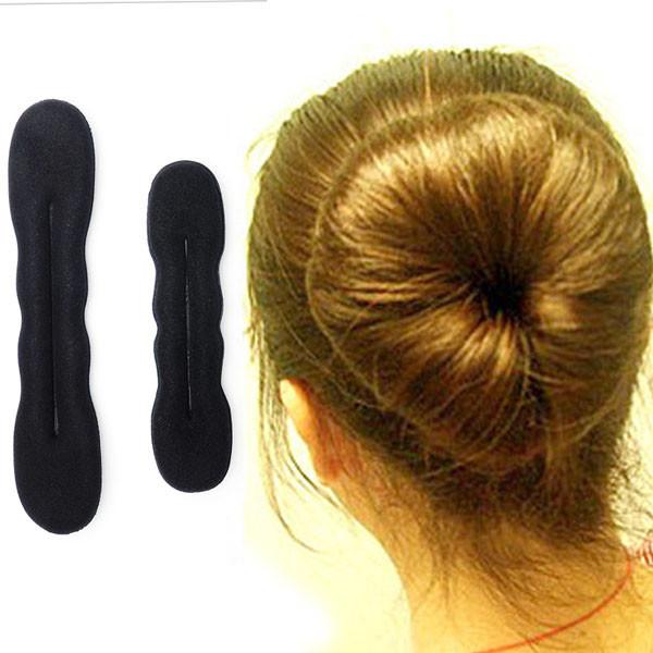 New 2 pcs/Lot Women Magic sponge hair Styling Holder Inserts styling accessory Maker Twist Tool