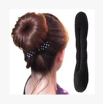 2 Size Direct Selling Black Sponge Hair Bun Maker Magic Bud-Like Hair Styling Donut Hair Accessories & Tools HA048