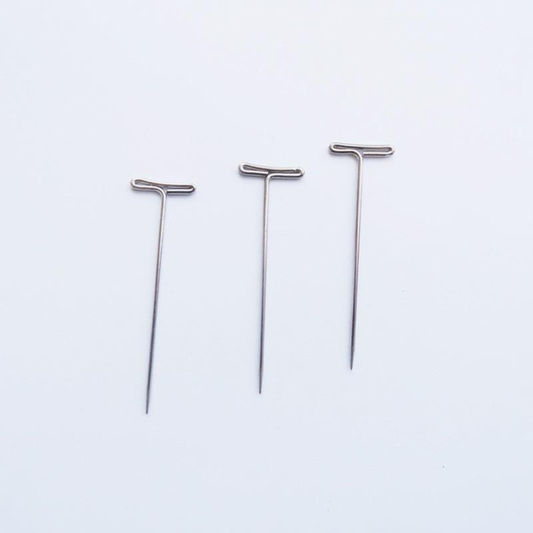 12pcs T pins for wig on foam head style t pin needle brazilian Indian mannequin head type sewing hair salon styling tools