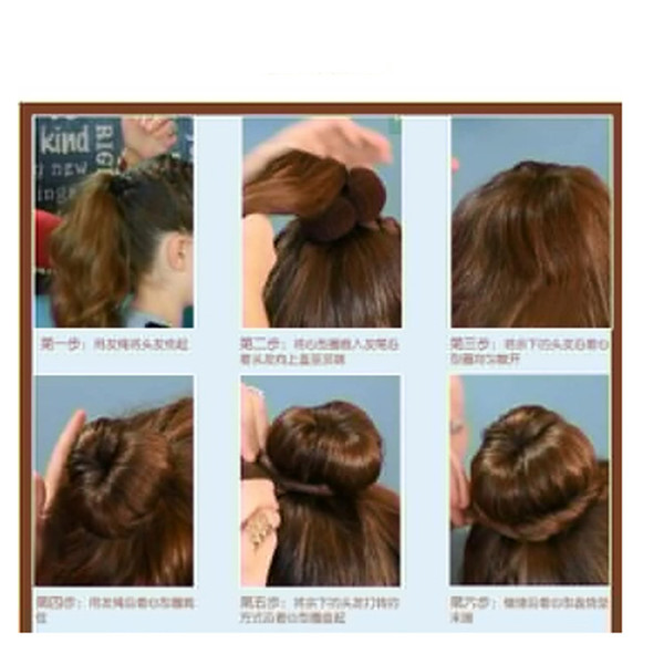 1PC Hair Donut Bun Heart MakerHot Magic Foam Sponge Headwear disk Hair Device Bun Updo Headbands Acces Hair Tool