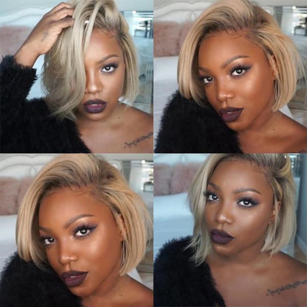 Fashion Short Wig Women Gold Hair Full End Short Bob Wigs for Black Women 2M81119