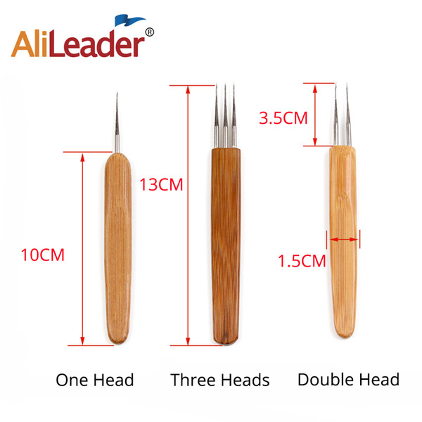 AliLeader 3pc Braiding Dreadlock Tools For Hair Knitting Needles Crochet Knitting Hooks Bamboo Needles Braid Hair Tool Set DIY