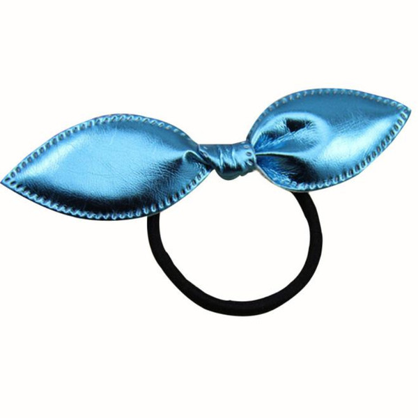 kai yunly 1PC Cute Single Sequin Rabbit Ears Rubber Band Baby Girl Hair Accessories Hair Band Ring Tie Rope Blue Aug 23