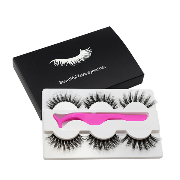 5D Handmade Reusable Eyelashes Faux Mink Eyelashes Natural Makeup Mink Lashes with 1 tweezer Cruelty free Lashes Popular False Lashes