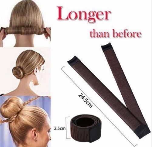 fashion 24.5cm/9.65inch Styling Multi Function Donut Hair Accessories French Twist Diy Tool Bun Maker