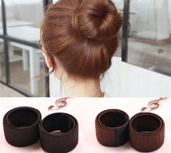 1000pcs Hair Magic Tools Bun Maker Hair Ties Girl DIY Styling Donut Former Foam Hair Bows French Twist Magic Tools Bun Maker X108