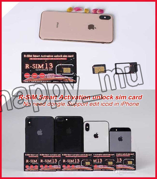 Rsim 13 r sim13 rsim13 Unlocking Card for iPhone 7 8 XS MAX support edit iccid Smart activation unlock SIM card