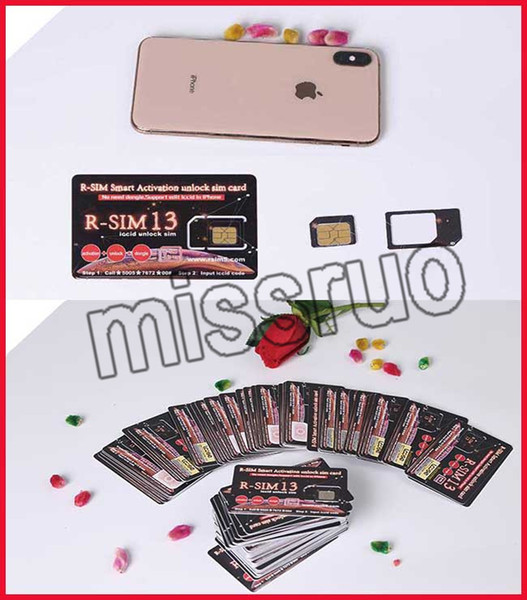 Original RSIM13 R-SIM 13 Smart Activation unlock sim card for ios12 rsim13 card iccid unlocking for iPhone 6 7 8 Max XR X IOS12 GSM