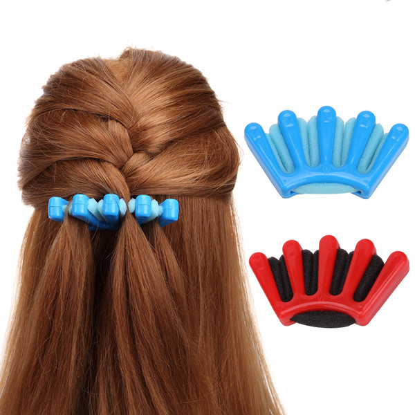 2 Colors Lady Girl's French Hair Braiding Tool Weave Sponge Plait Twist Hair Braider DIY Styling Tool Holdr Clip Hair Accessorie