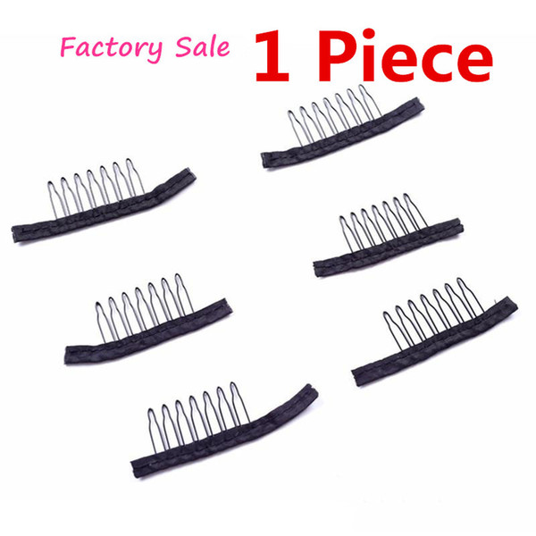 1PCS Wig clips Wig combs Clips 7teeth For Cap and Wig Making Combs hair extensions tools