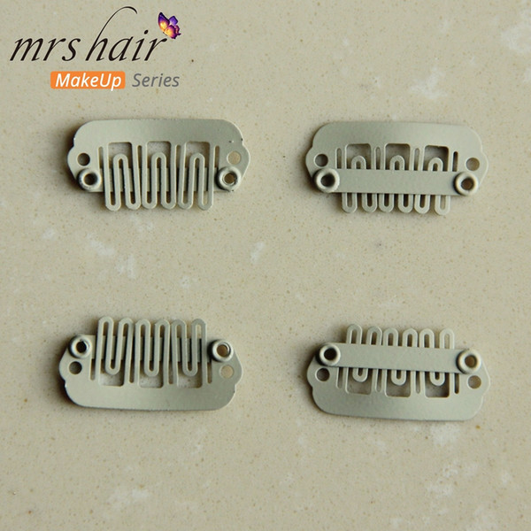 Wig Clips 28mm Snap Clips for Hair Extensions Wire Shape Weave Toupee Wig 9 Teeth Wig Clips Hairstyle Accessory Tools