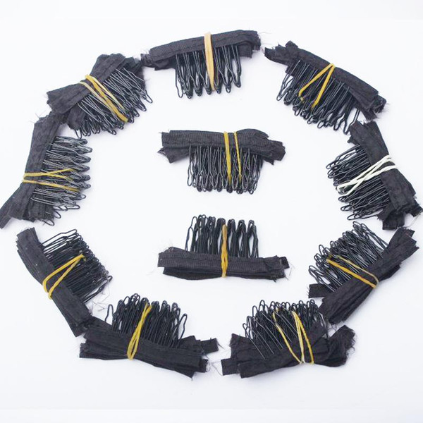 Wholesale 100pcs Clips 7teeth For Wig Cap Making Combs hair extensions tools