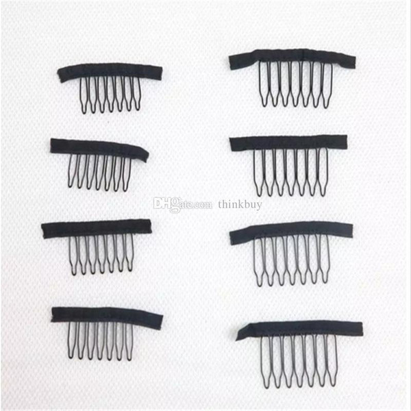 Wig clips Wig combs Clips 7teeth For Weg Cap and Wig Making Combs hair extensions tools aa145-152 010203