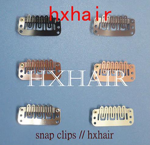 1000pcs 3.2cm High Quality Wigs Snap Clips / Toupee Snap Clips / Hair Extension Tools