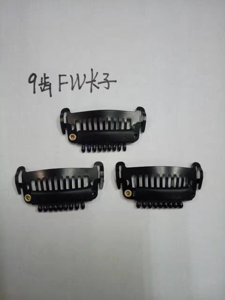 New developed 3.2cm stainless steel clips with 9teeth hook clips no need sewing easy wear and take off clip