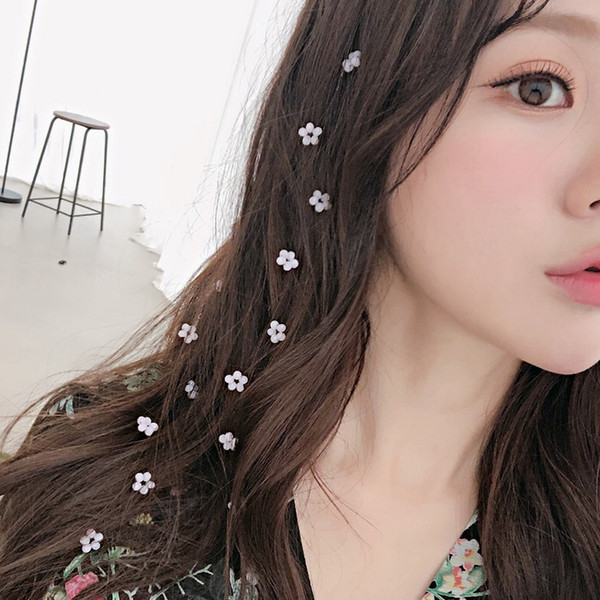 Korea Super immortal crystal flowers Long hair and decoration headwear Small fresh stealth streamline hairpin jewelry woman