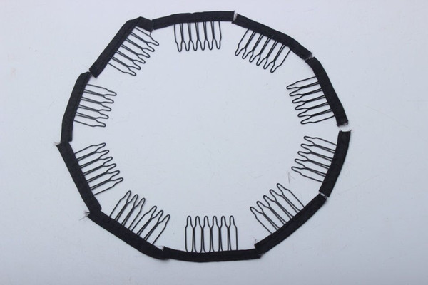 FREE GET Hair Combs For Wigs Black Brown Color 10pcs Hair Clips 5 Teeth Stainless Steel Wigs Combs For Making Wigs