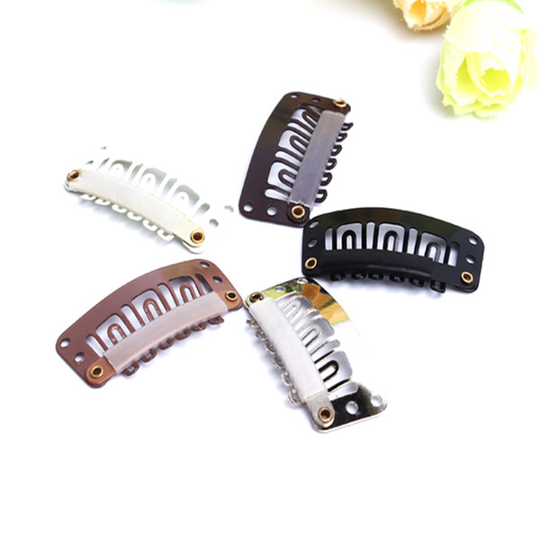 Wig clips combs 5 colors optional type U hair card 3.2 cm wigs accessories Wig clips Wig combs Clips 9teeth Cap