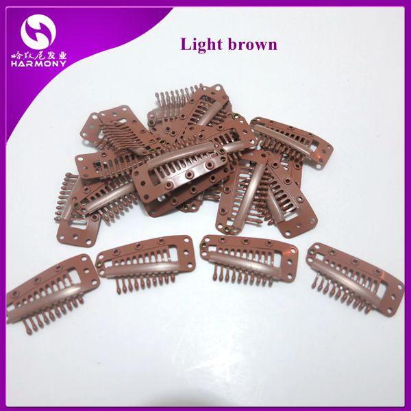 100pcs/bag 38mm hair weave Clips with silicone for hair extensions and weft black brown blonde in Stock Free shipping