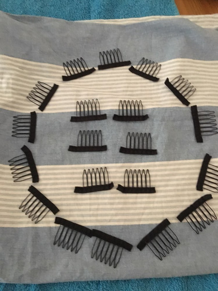 free shipping hair accessories wholesale black Hair wig Combs attach caps wig combs insert wig clips