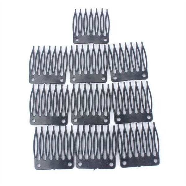 50pcs Plastic Wigs Comb Hair Clips for Wig Cap Comb Clips For Wig Cap And Wig Making Hair Extensions Tools Stocked Free Shipping