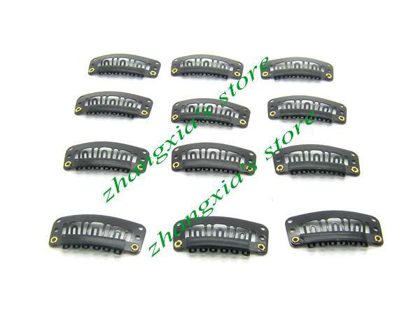 Brand New 3.2cm 6 Teeth Hair Clip for Hair Extensions,Toupees Clips,Wig Clips,Hair Extensions Tools,Black,100pcs,Free Shipping