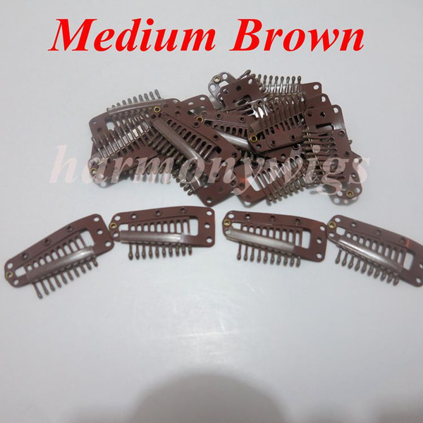 Hair extension clips 3.8cm with 10teeth hair extensions tools for hair products wigs weft 6colors 100pcs/lot