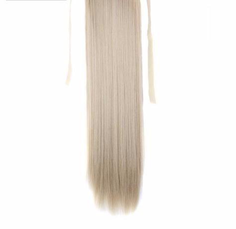 22'' Ladies Hair Tail Ombre Long Straight Clip False Ponytail Hairpiece Synthetic Hair Extensions Heat Resistant Fiber