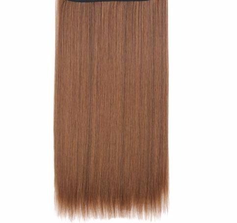 22inch Long Straight Synthetic Clip In Heat Resistant 5 Clip Hairpiece Black Blonde Brown Synthetic Hair