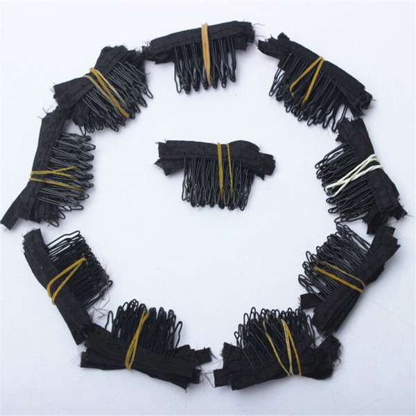 Hot Selling 30pcs 50pcs 100 Pcs Durable Black Snap Comb Clips For Hair Small Wig Clips For Wig Caps