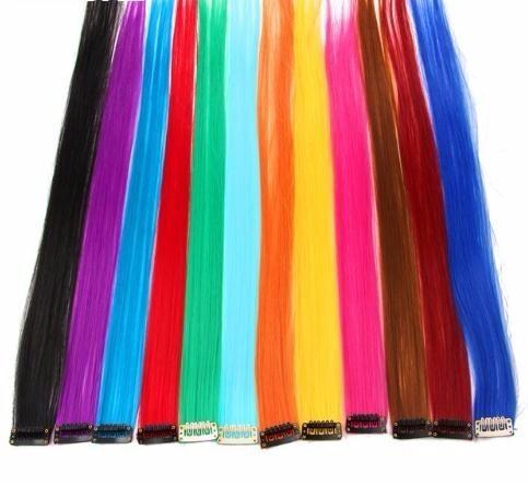 2019 Clip-in One Piece For Ombre Hair Extensions Pure Color Straight Long Synthetic Hair Fake Pieces Clip In 2 Tone