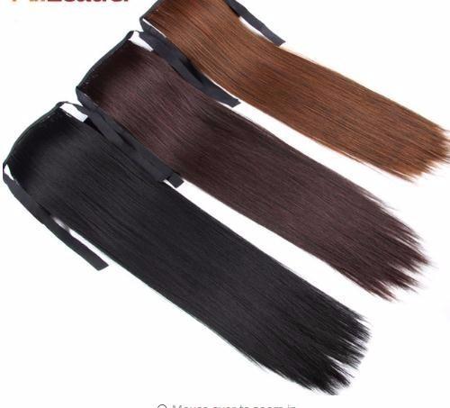 2019 False Hair Tress Clip In Ponytail Blonde Brown White Black Extensions Fake Pony Tail 18