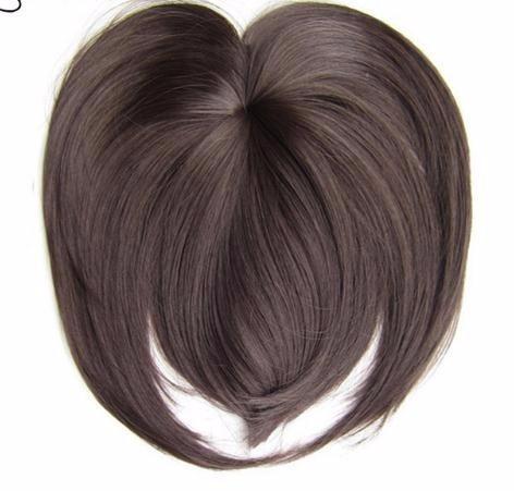 White Black Brown Blonde Fringe Clip In Blunt Bangs Synthetic Extensions With High Temperature Fiber