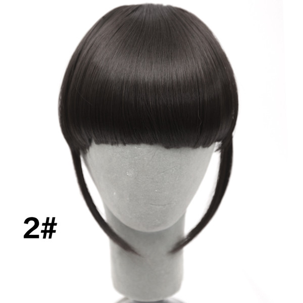 2019 Short Fringe Blonde Clip In Hairpiece Resistant Bangs Piece Natural Clip Hair Extensions