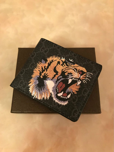 Male Genuine Leather luxury wallet Casual Short designer Card holder pocket Fashion Purse wallets for men with box
