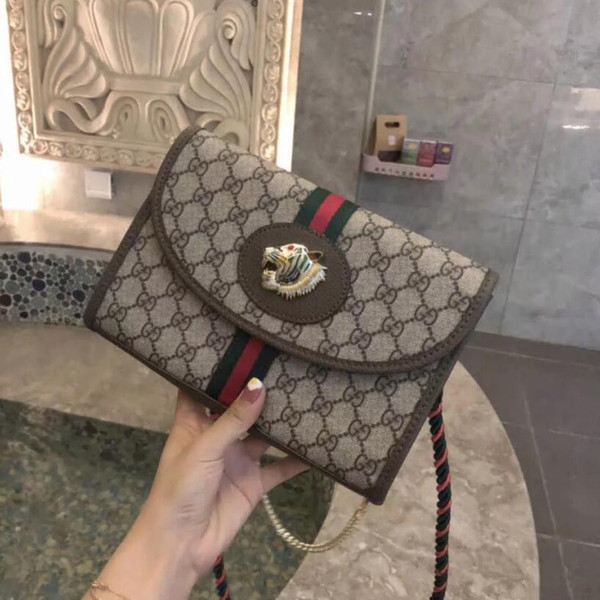 2019 New Fashion Brand Bags Gucc‍i Chain Package Pu Leather for Women Luxury Handbags Shoulder Bags with Box